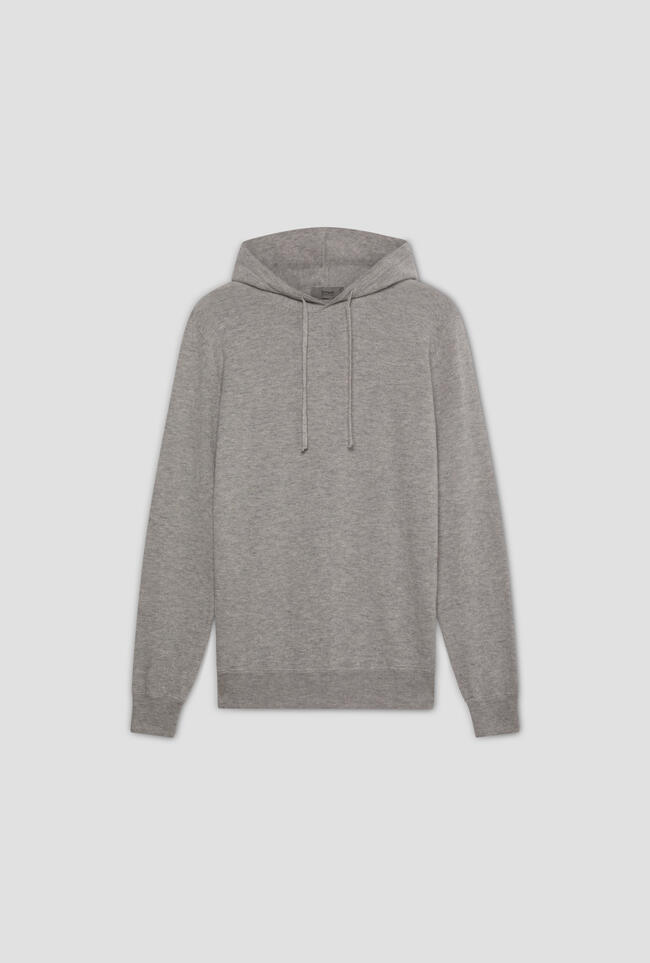 Felpa con cappuccio in lana cardata ESSENTIAL - Ferrante | img vers.1300x/